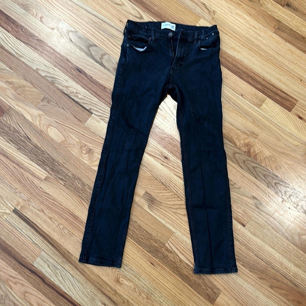 Abercrombie kids boys black skinny jeans size 15/16 regular